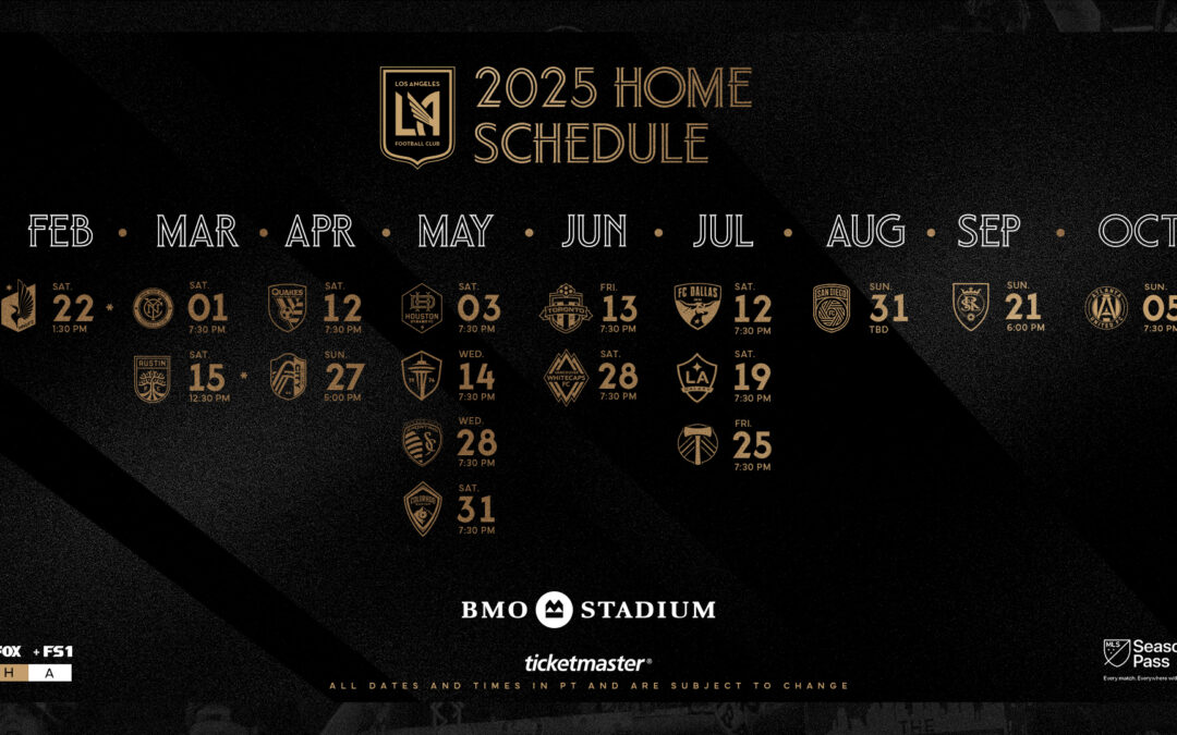 LAFC Announces 2025 Regular Season Schedule